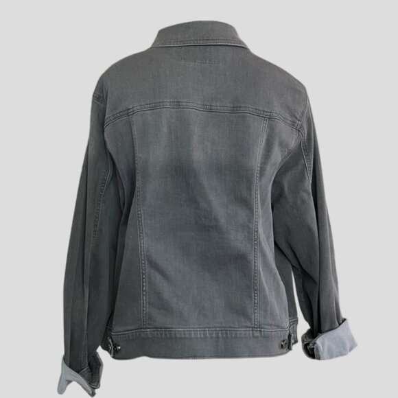 Torrid Grey Stretch Demin Jean Jacket - Picture 2 of 12